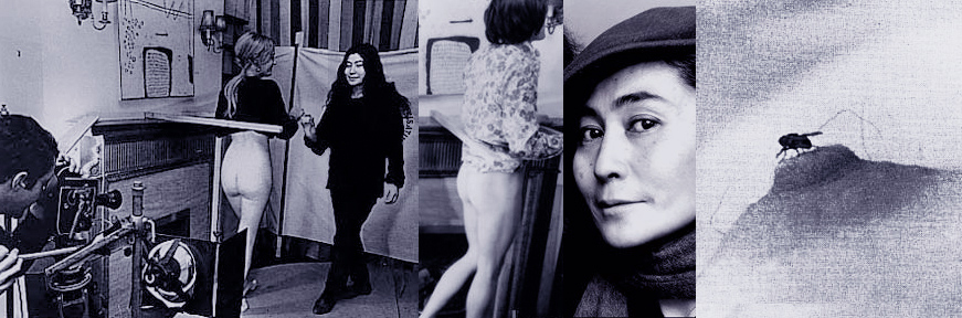 Yoko Ono and Tony Cox filming 'Bottoms'1966 and a still from &apo...